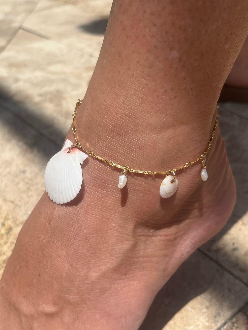 Seashell Anklet | Handmade 14k Gold Filled Shell Anklet